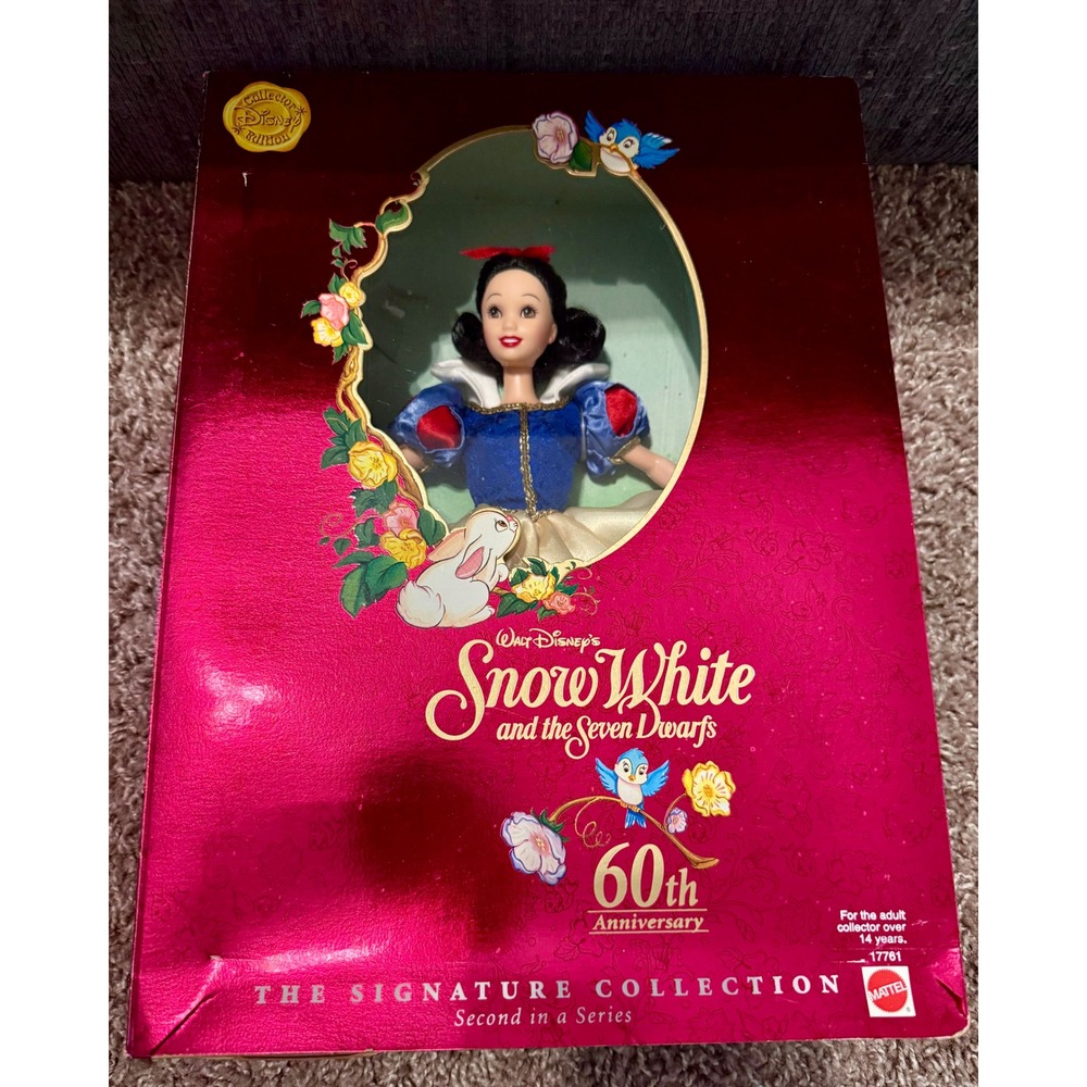 Mattel Snow White Signature Collection 60th Anniversary Doll 1997 Red Box